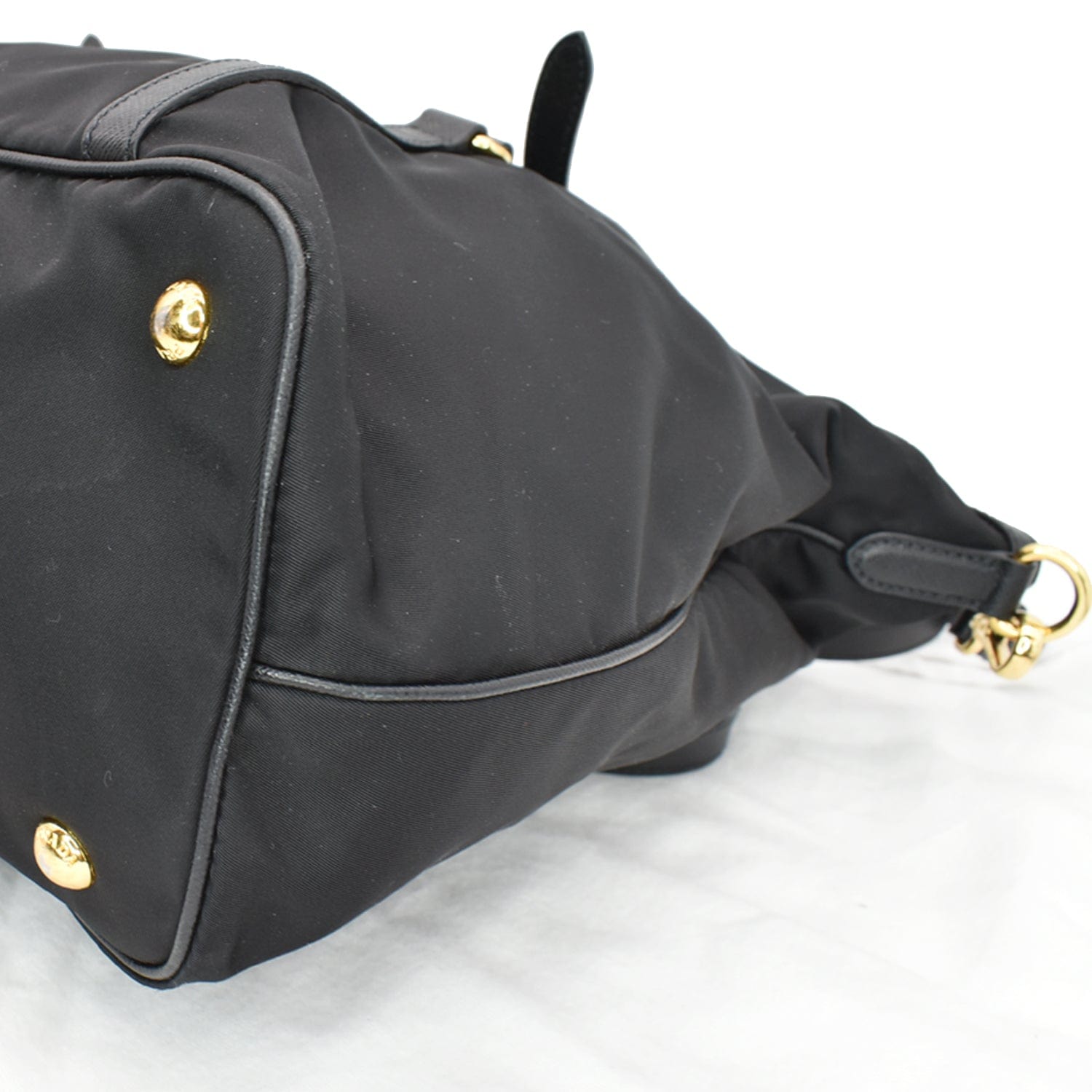 PRADA Tessuto Saffiano Nylon Tote Shoulder Bag Black - Hot Deals