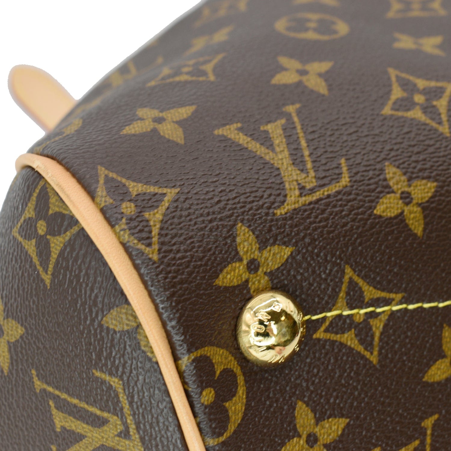 LOUIS VUITTON Tivoli PM Monogram Canvas Satchel Bag Brown