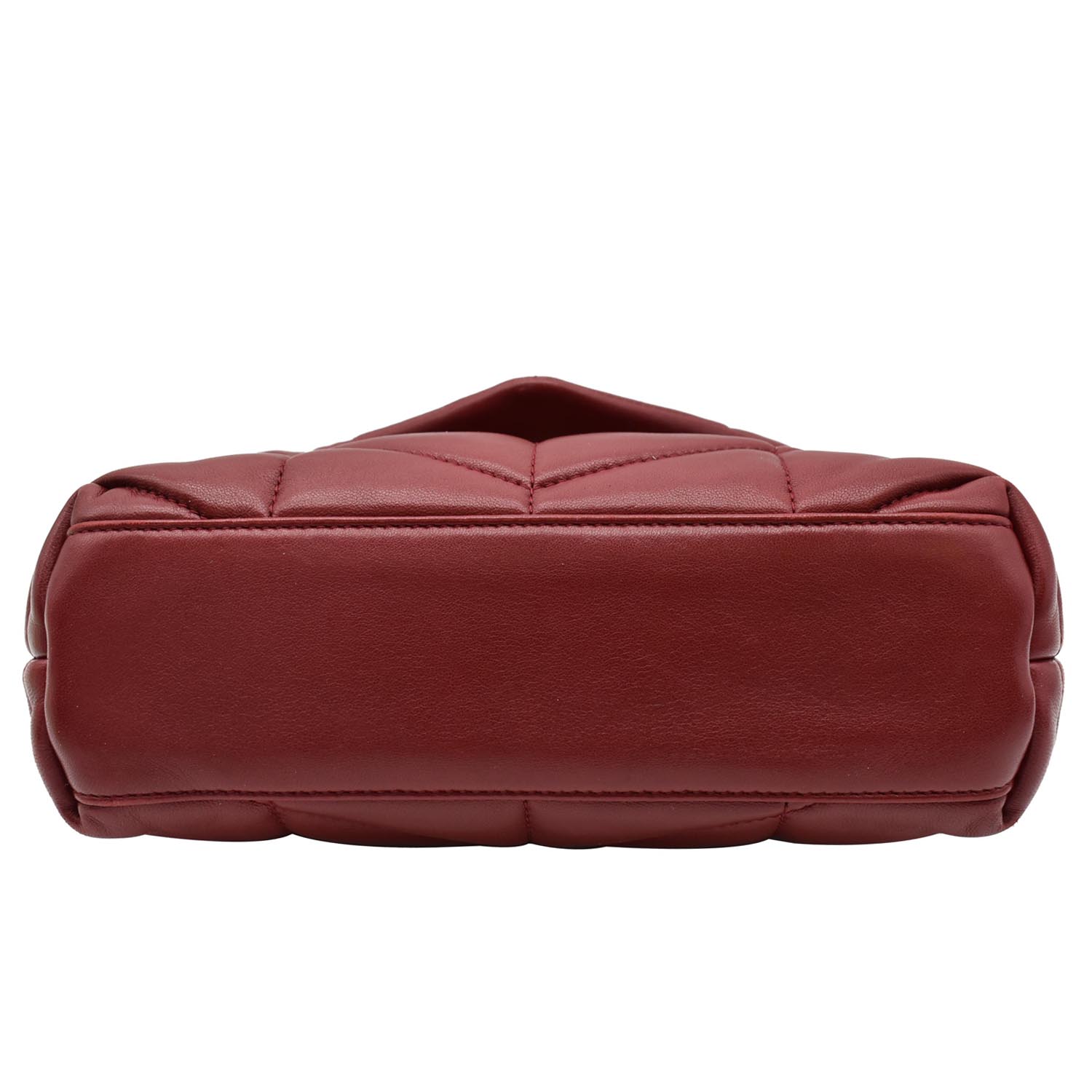 YVES SAINT LAURENT Small Loulou Puffer Quilted  Leather Crossbody Bag Red