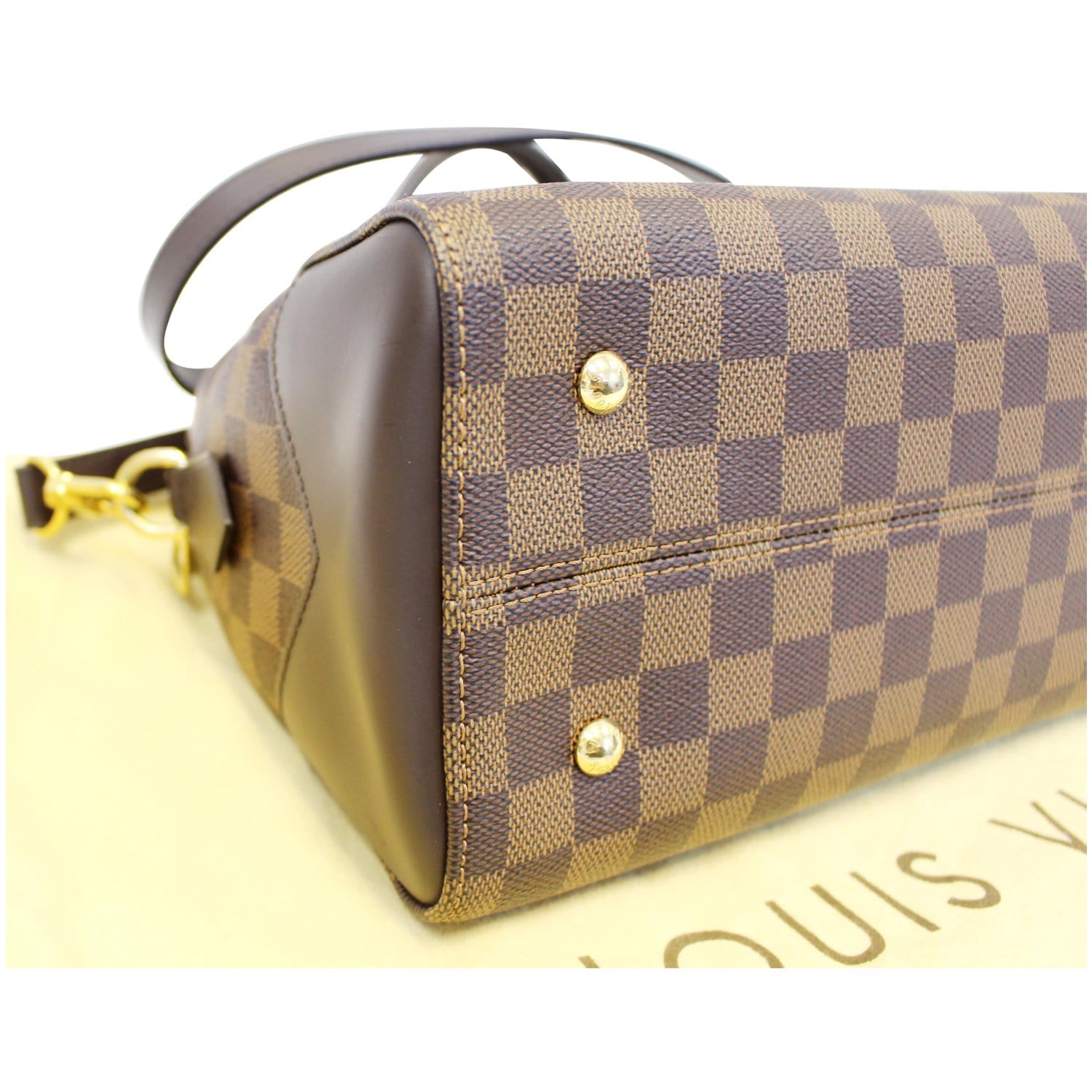 LOUIS VUITTON Kensington Bowling Damier Ebene Shoulder Handbag