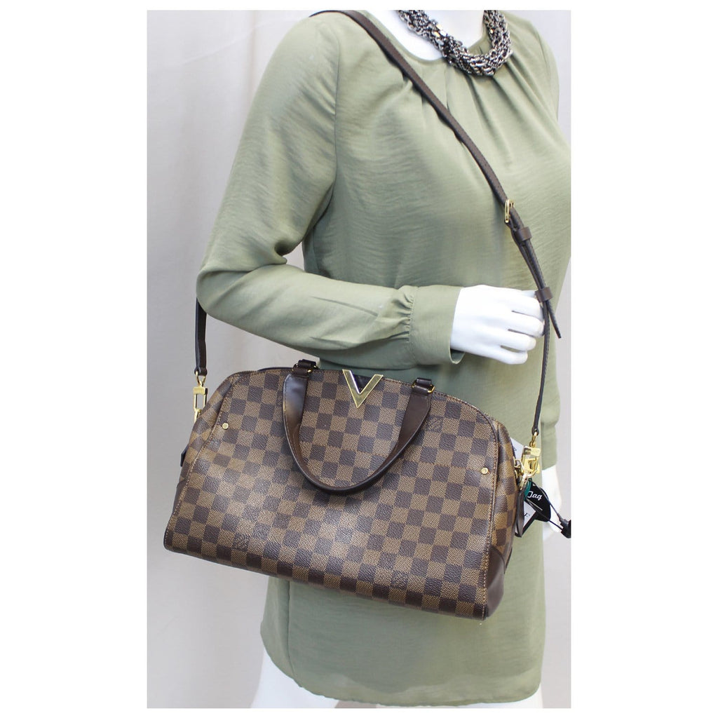 LOUIS VUITTON Kensington Bowling Damier Ebene Shoulder Handbag