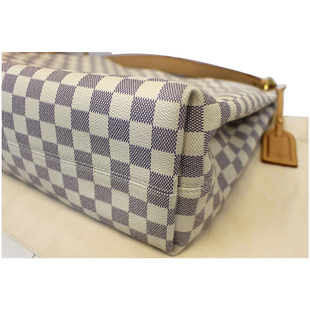 LOUIS VUITTON Graceful MM Damier Azur Shoulder Bag