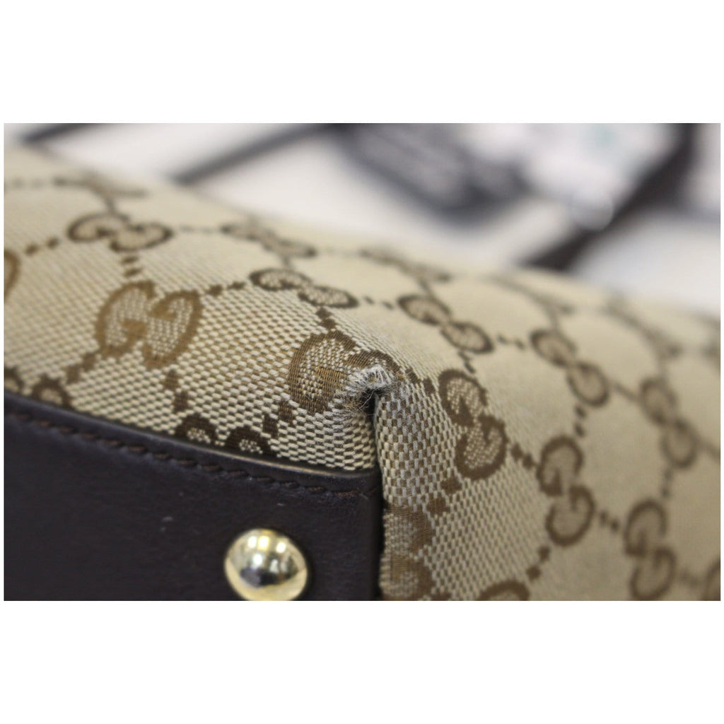 GUCCI New Britt Medium Monogram Canvas Tote Shoulder Bag