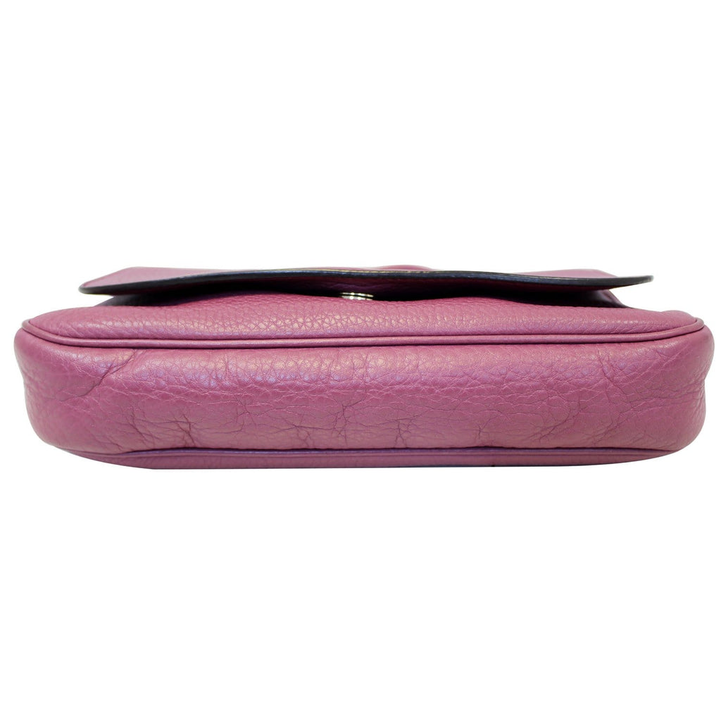 GUCCI Soho Chain Purple Leather Crossbody Bag