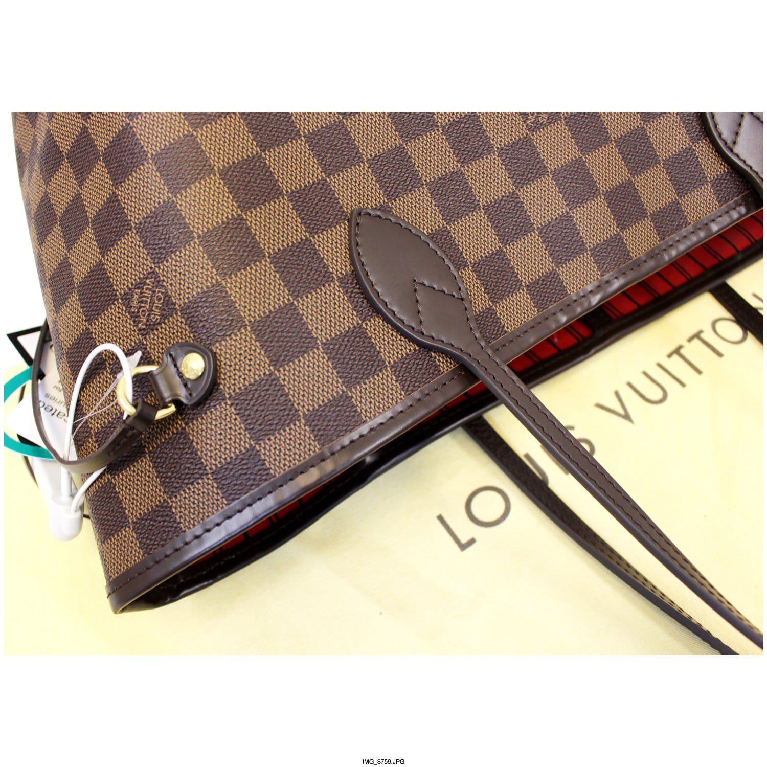 LOUIS VUITTON Neverfull MM Damier Ebene Shoulder Bag