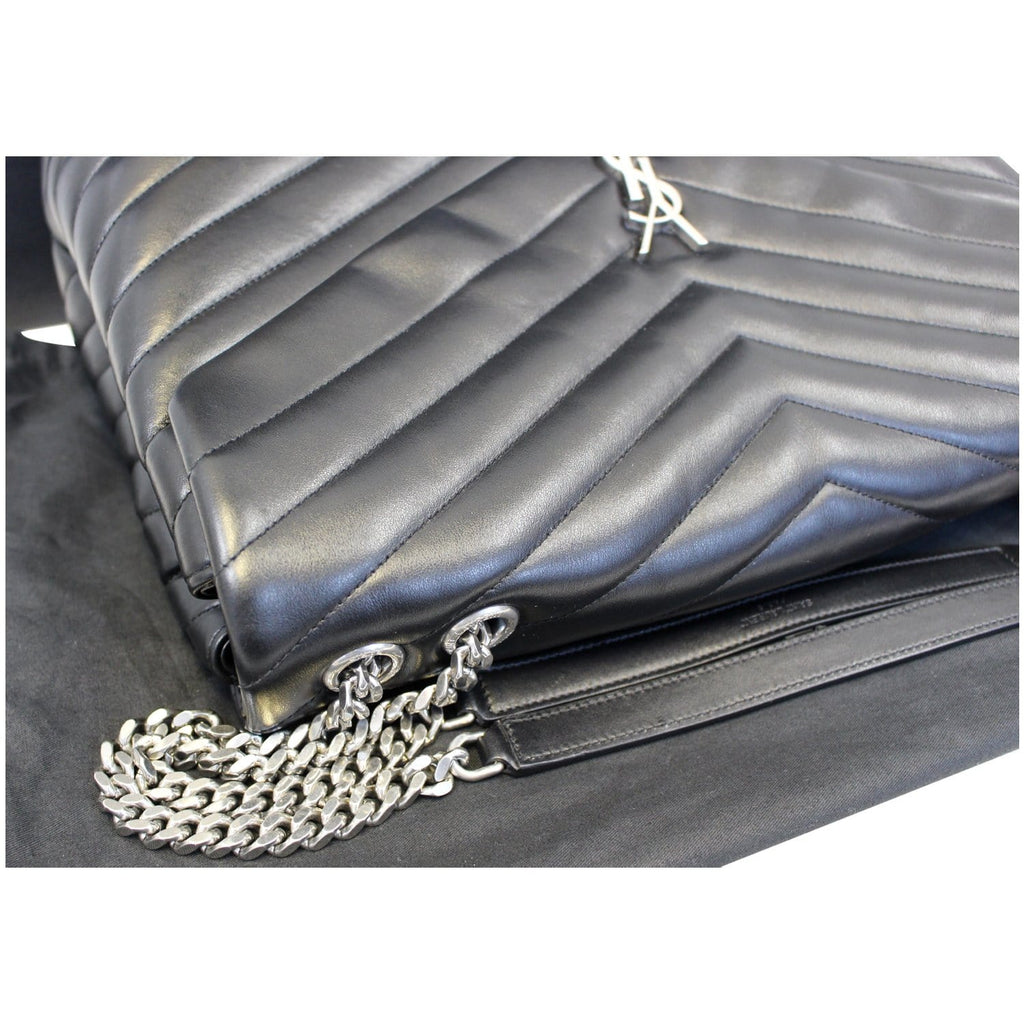 YVES SAINT LAURENT Large Loulou Calfskin Matelasse Chain Shoulder Bag