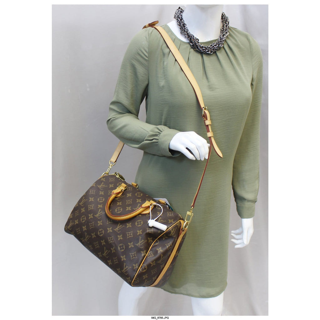 LOUIS VUITTON Speedy 30 Bandouliere Monogram Canvas Shoulder Bag
