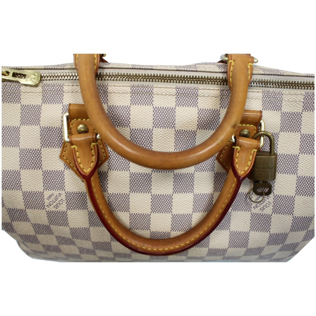 Louis Vuitton Speedy 30 Damier Azur Bandouliere Satchel Bag - 25% OFF