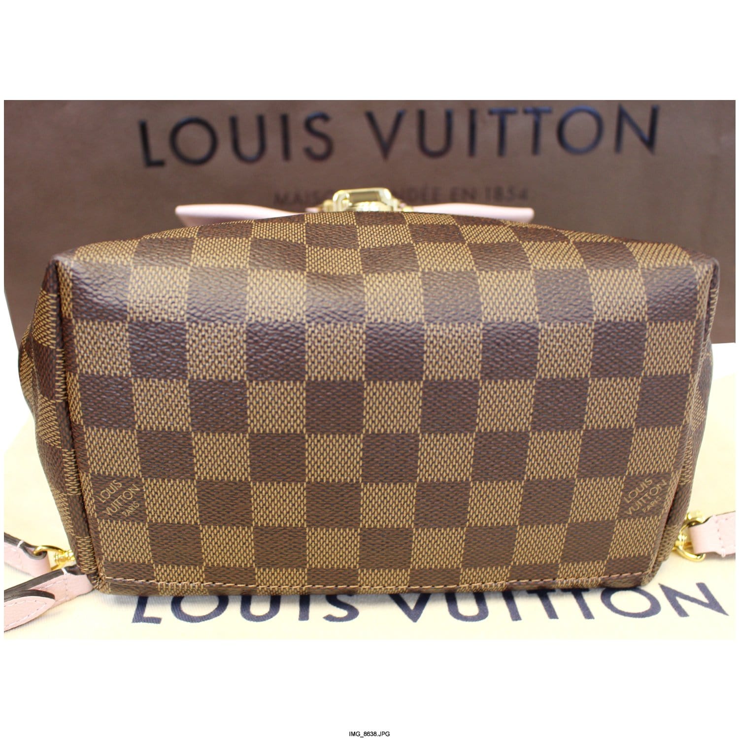 LOUIS VUITTON Clapton Damier Ebene Backpack Bag Magnolia