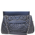 Chanel Black Quilted Caviar Leather Leather Zip Around Tote Bag