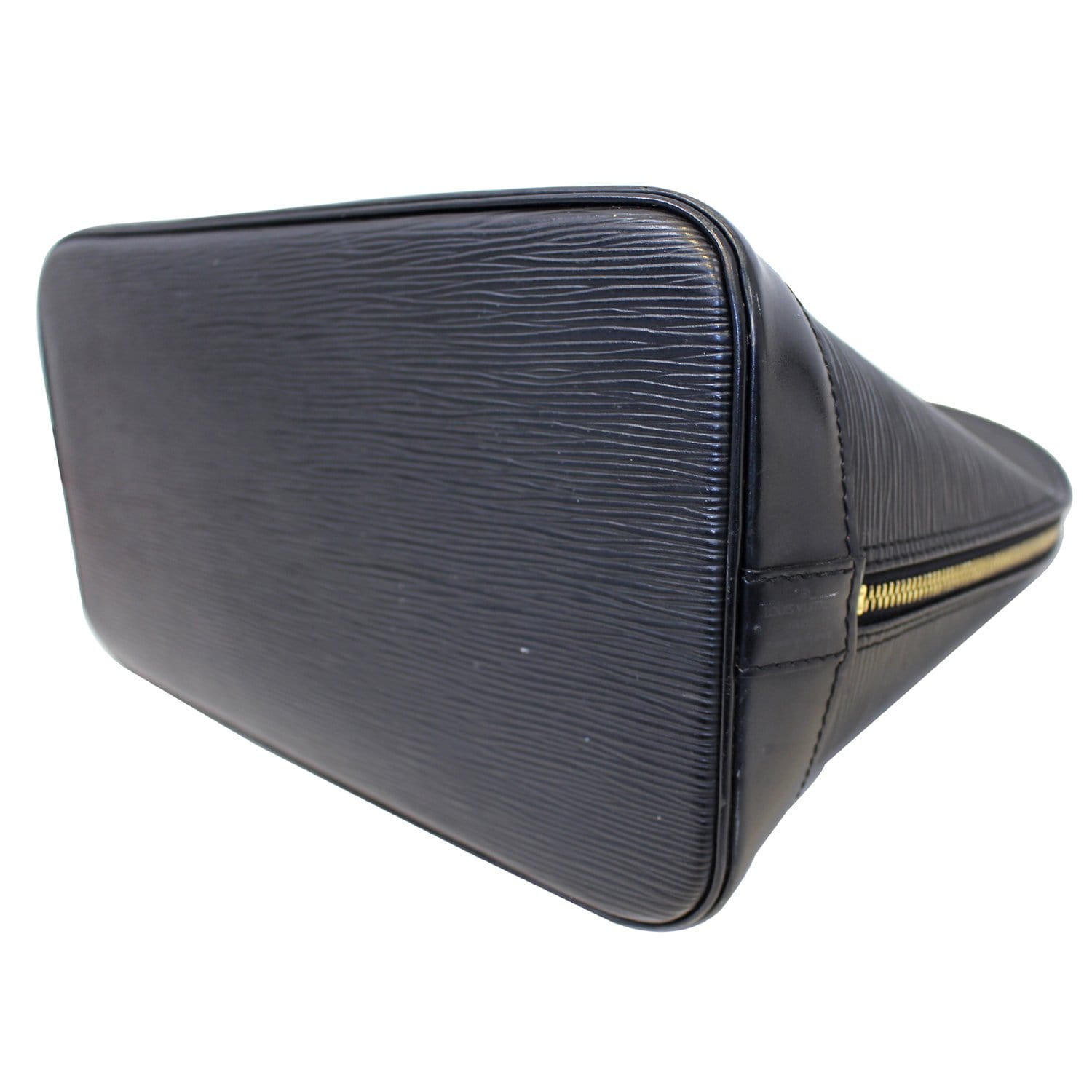 LOUIS VUITTON Alma PM Epi Leather Satchel Bag Black