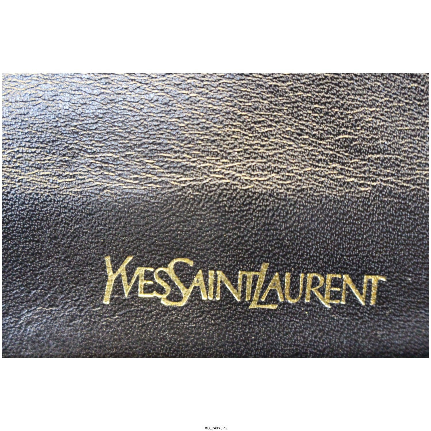 YVES SAINT LAURENT Black Caviar Leather Leather Clutch Bag