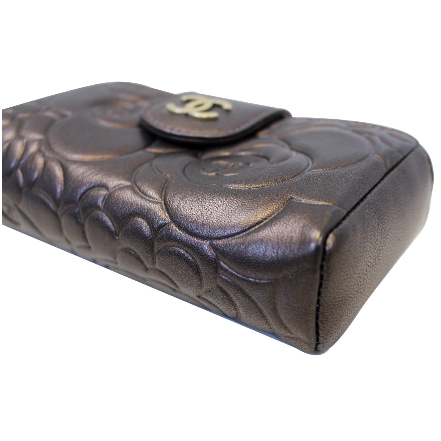 Chanel Caviar Leather Quilted O-Mini Phone Holder Clutch