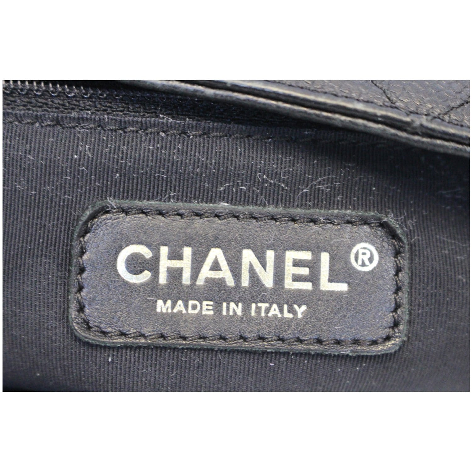 Chanel PST Petit Shopping Caviar Leather Leather Tote Bag Black
