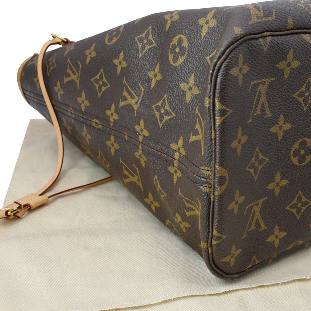 LOUIS VUITTON  Neverfull MM Monogram Canvas Tote Bag Brown