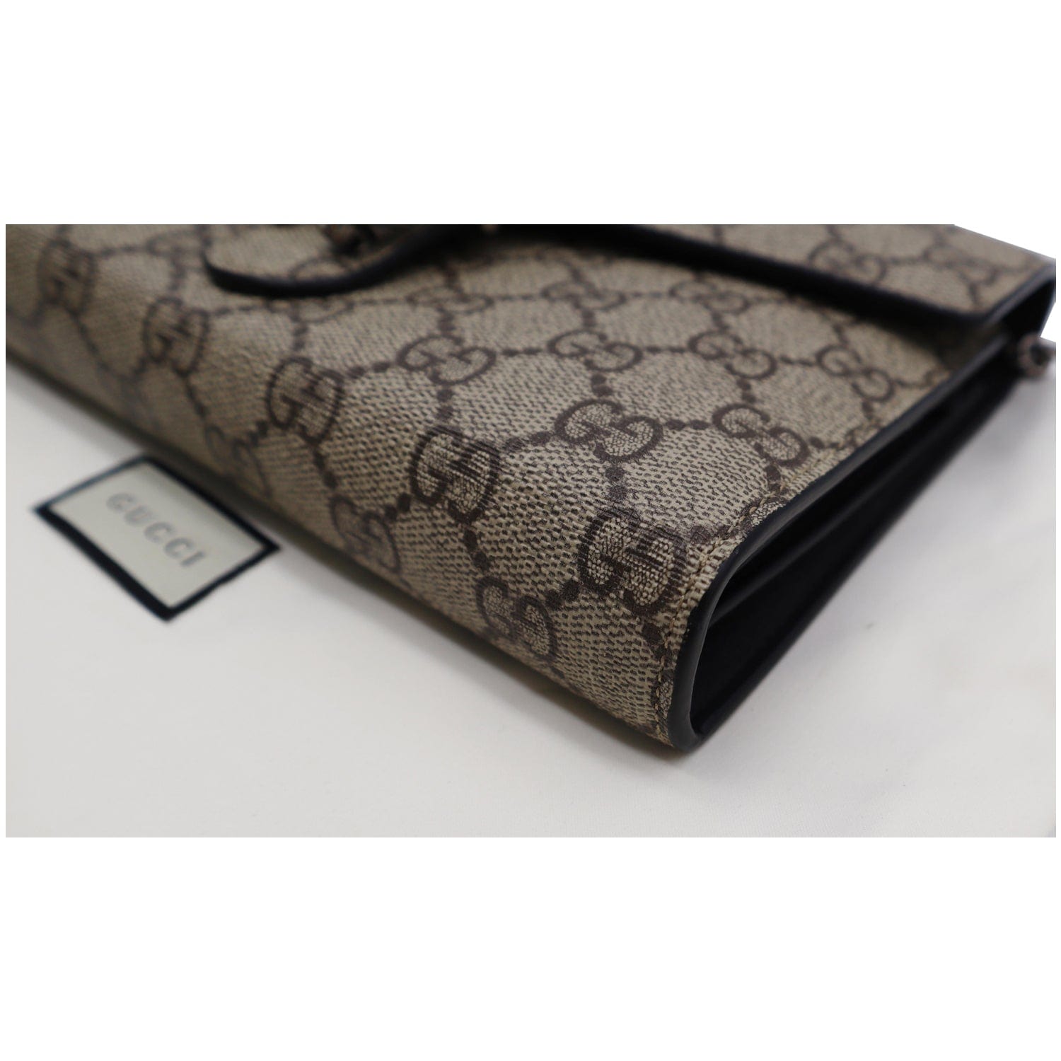 GUCCI Dionysus Gucci Supreme Crossbody Chain Wallet Beige 401231