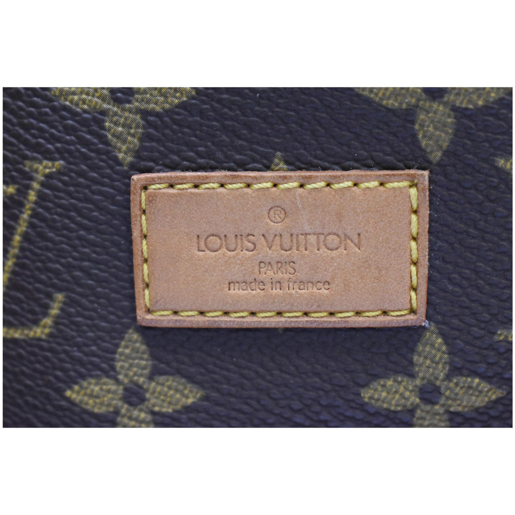 LOUIS VUITTON Saumur 35 Monogram Canvas Shoulder Bag Brown