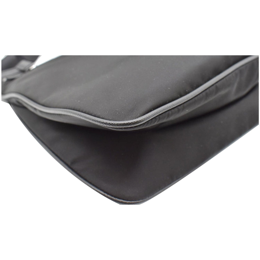 PRADA Re-Nylon Saffiano leather Crossbody Bag Black