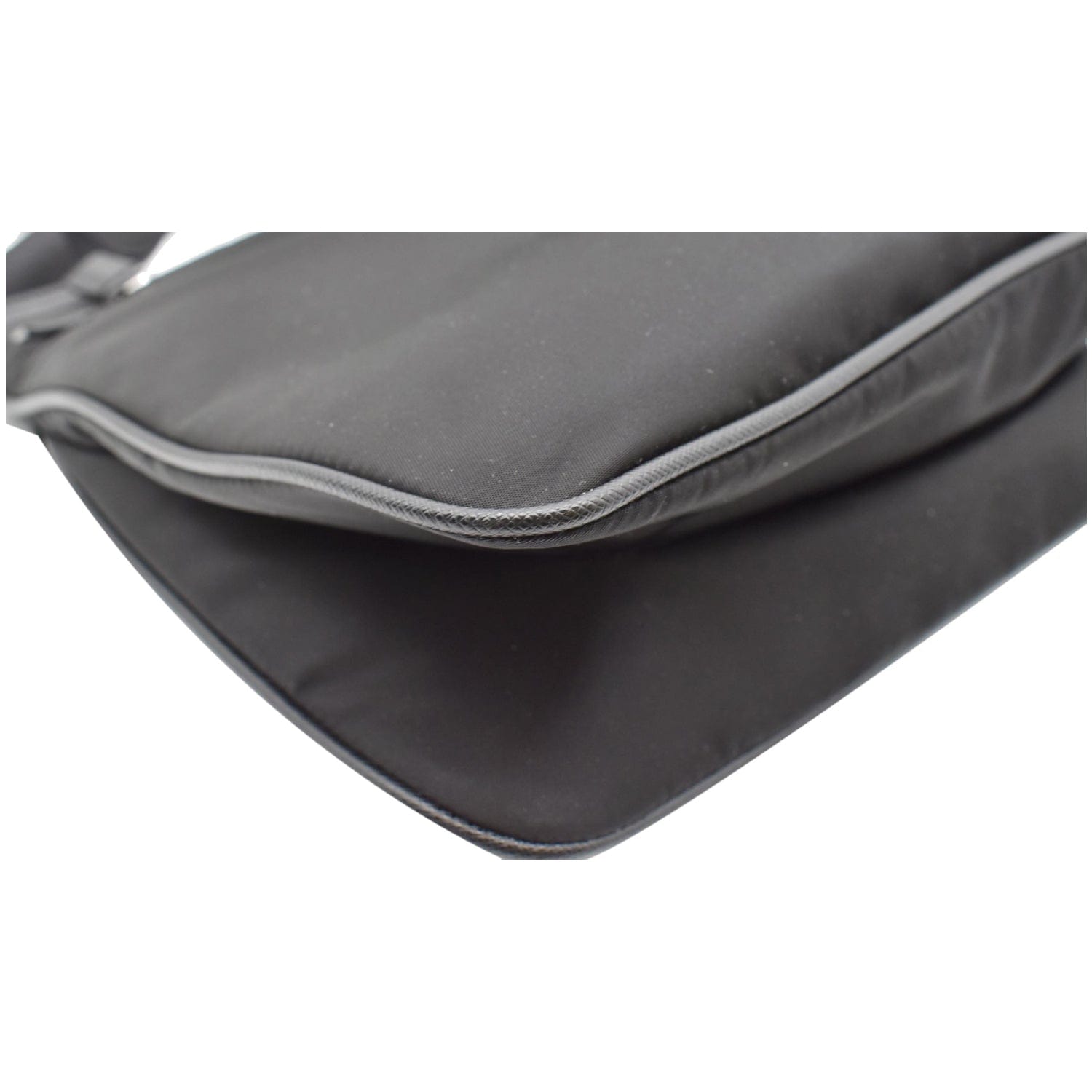 PRADA Re-Nylon Saffiano leather Crossbody Bag Black