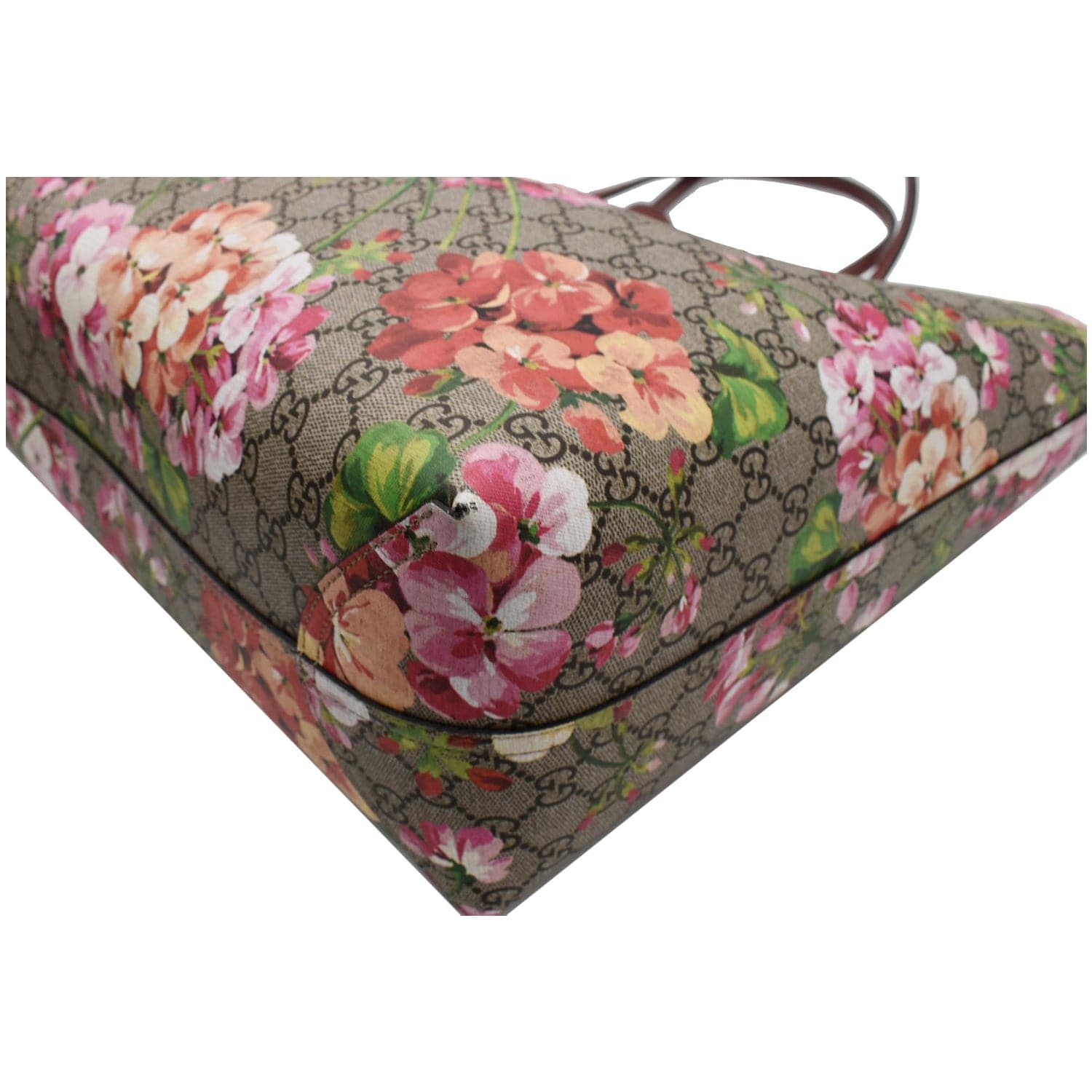 GUCCI Blooms Reversible Floral Gucci Canvas Tote Bag Multicolor 368571
