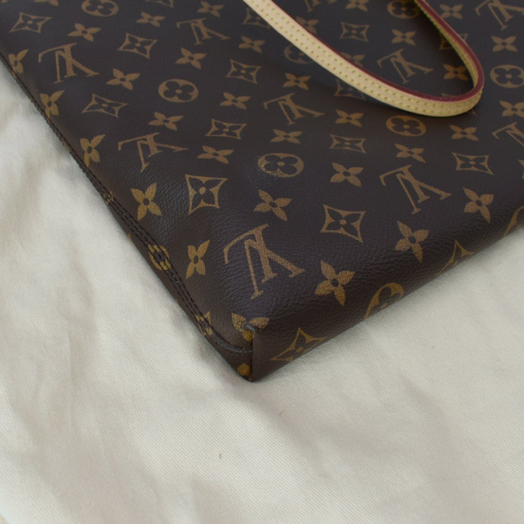 LOUIS VUITTON Carry it Monogram Canvas Shoulder Bag Brown
