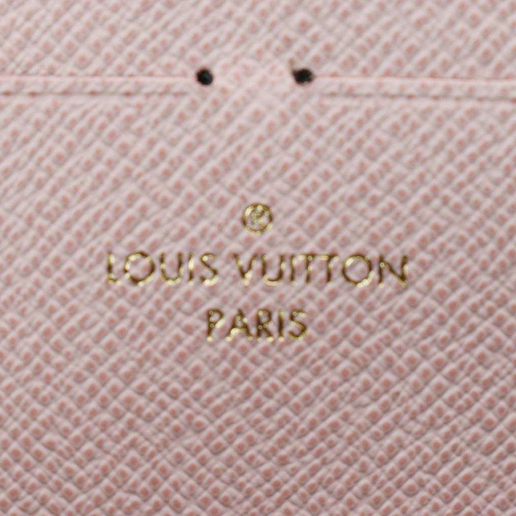 LOUIS VUITTON Clemence Monogram Canvas Zippy Wallet Brown