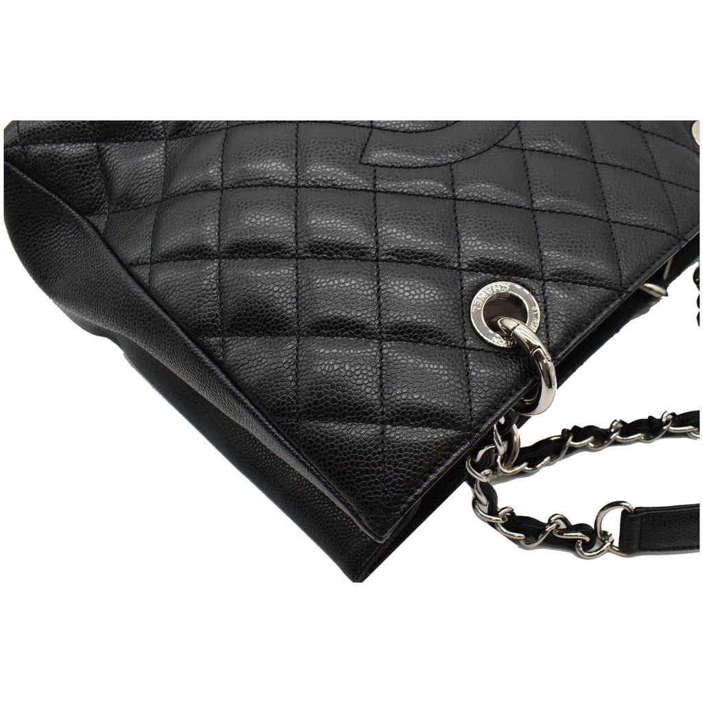 Chanel Grand Shopping GST Caviar Leather Tote Bag Black