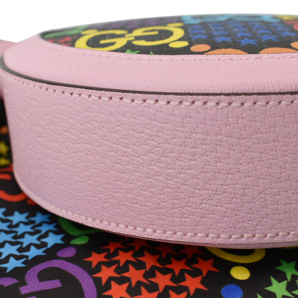 GUCCI Gucci Psychedelic Round Leather Crossbody Bag Multicolor 603938
