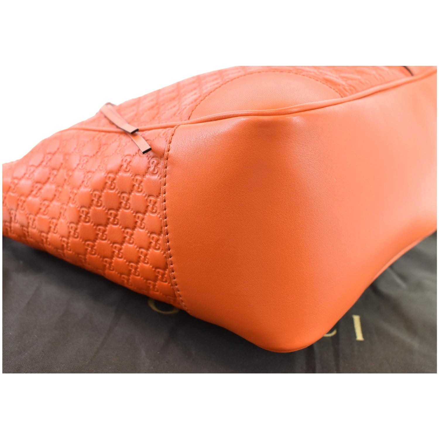 GUCCI Small Bree Gucci Guccissima Leather Crossbody Bag Orange 449241