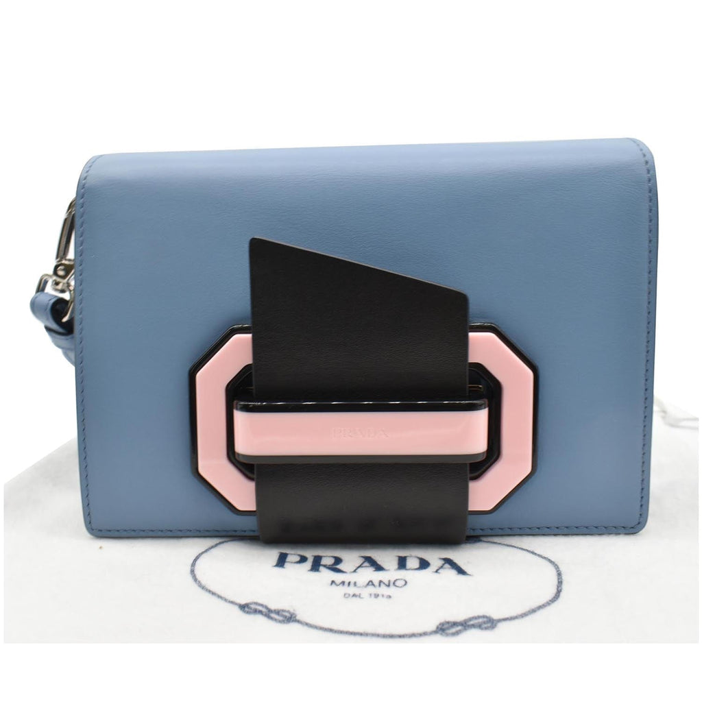 PRADA City Plex Ribbon  Shoulder Bag Blue/Pink