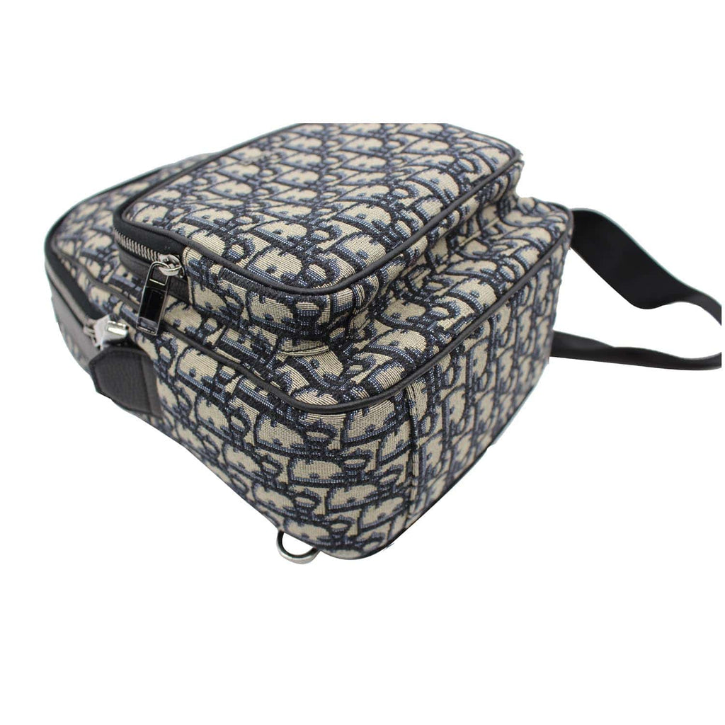 CHRISTIAN DIOR Minin Rider Oblique Jacquard Backpack Beige