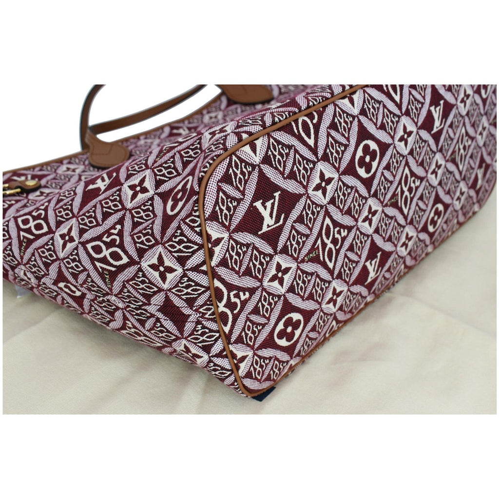 LOUIS VUITTON Neverfull MM Since 1854 Jacquard Shoulder Bag Bordeaux Red