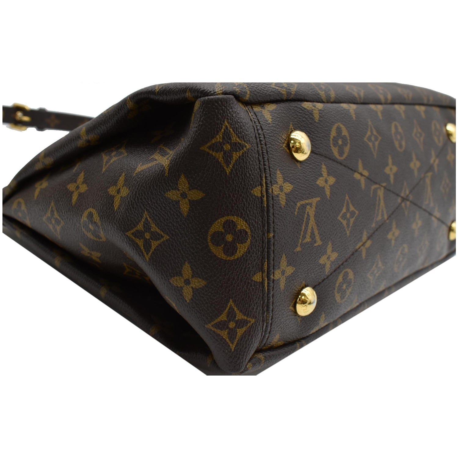 LOUIS VUITTON Pallas MM Monogram Canvas Shoulder Bag Brown