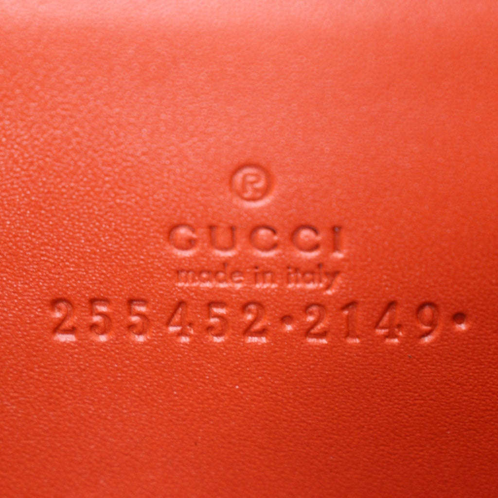GUCCI Gucci Leather Zip Around Wallet Red 255452