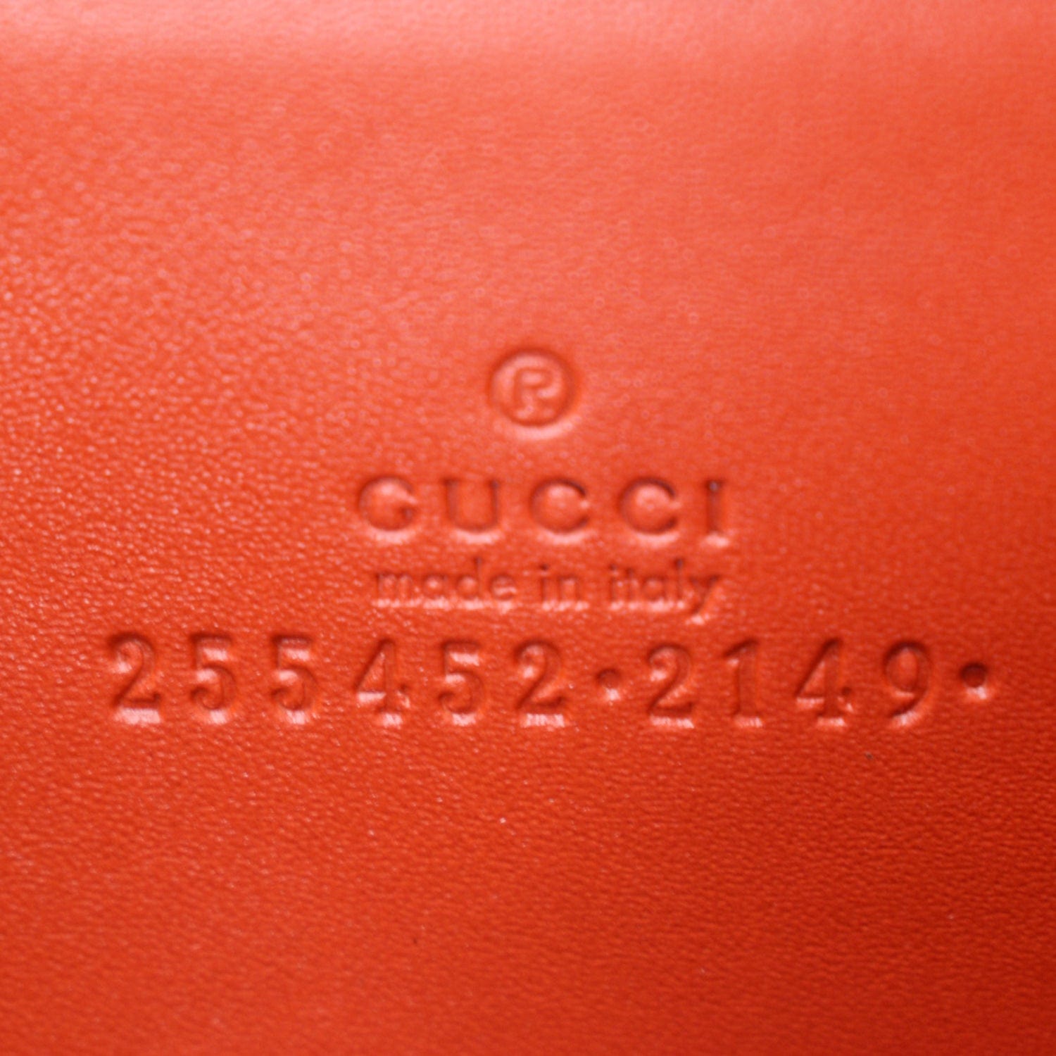 GUCCI Gucci Leather Zip Around Wallet Red 255452