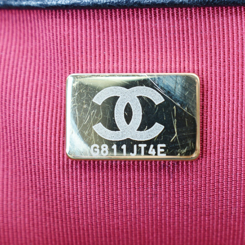 Chanel 19 Large Flap Quilted  Leather Shoulder Bag Black