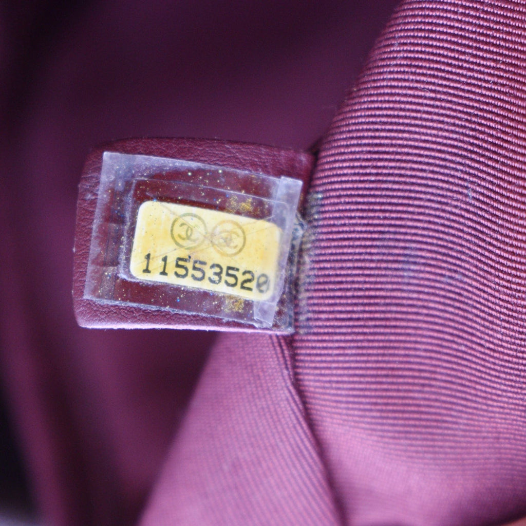 Chanel Grand Shopping GST Caviar Leather Tote Bag Maroon