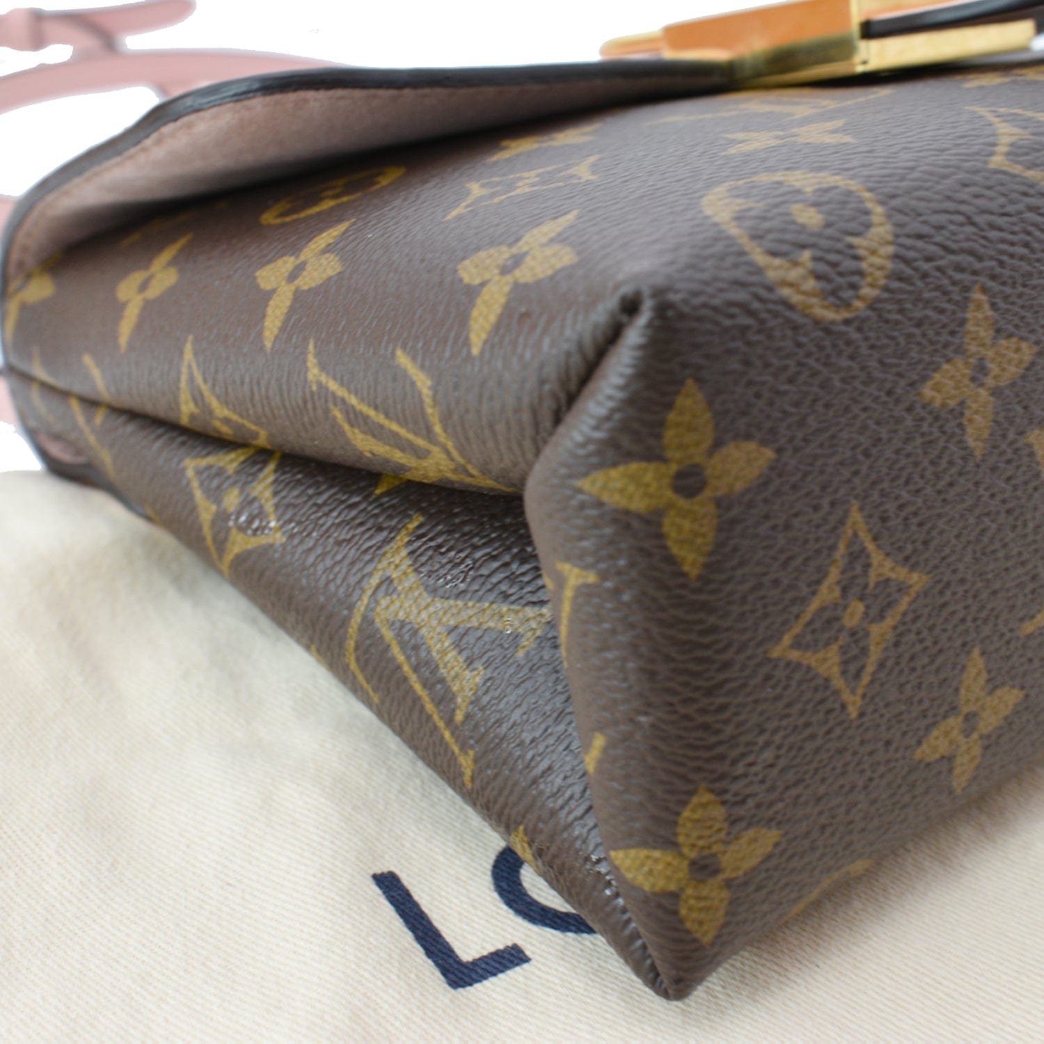 LOUIS VUITTON Locky BB Monogram Canvas Crossbody Bag Rose Poudre