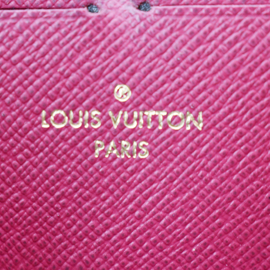 LOUIS VUITTON Clemence Monogram Canvas Zippy Wallet Brown