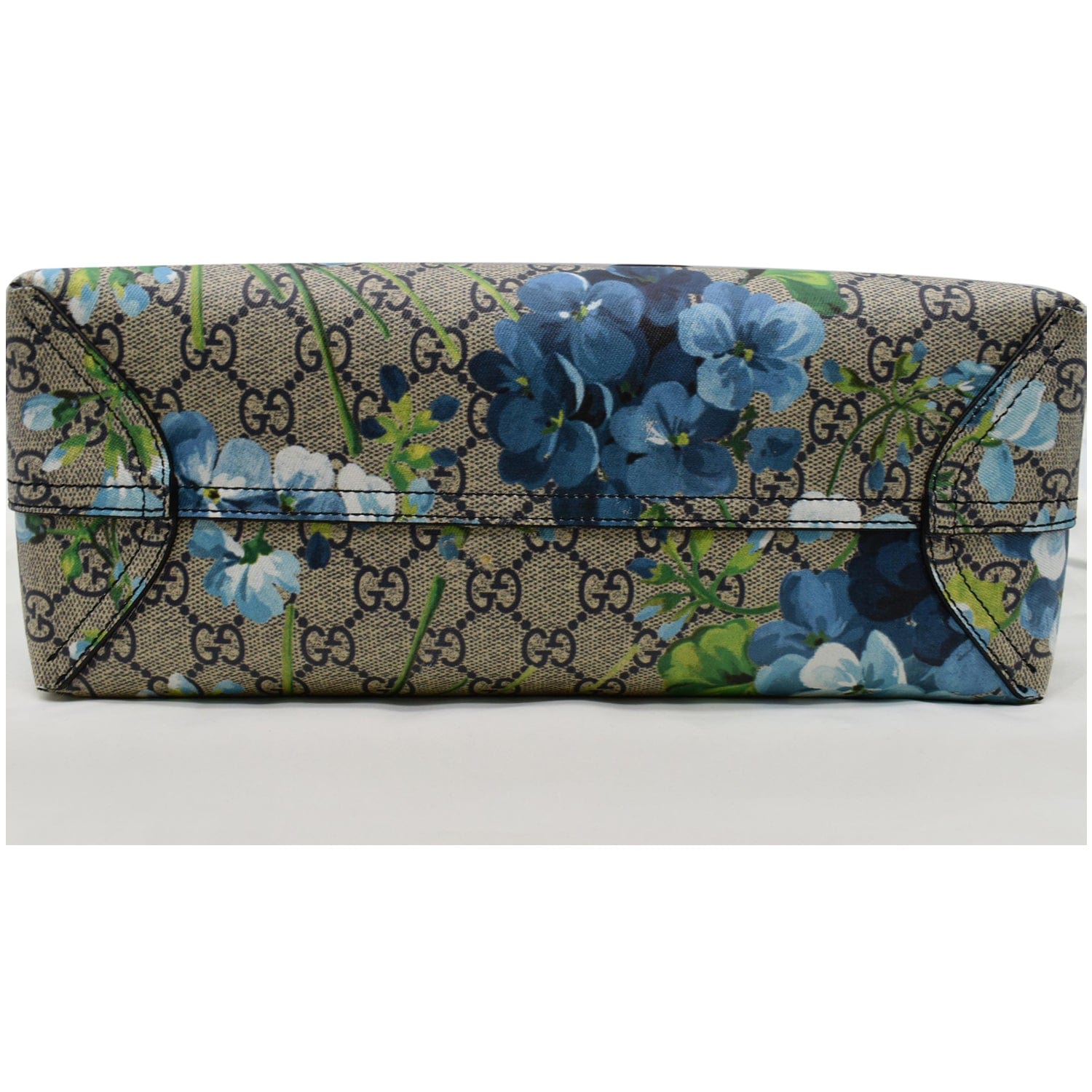 GUCCI Blooms Reversible Gucci Print Floral Supreme Tote Bag Blue 546323