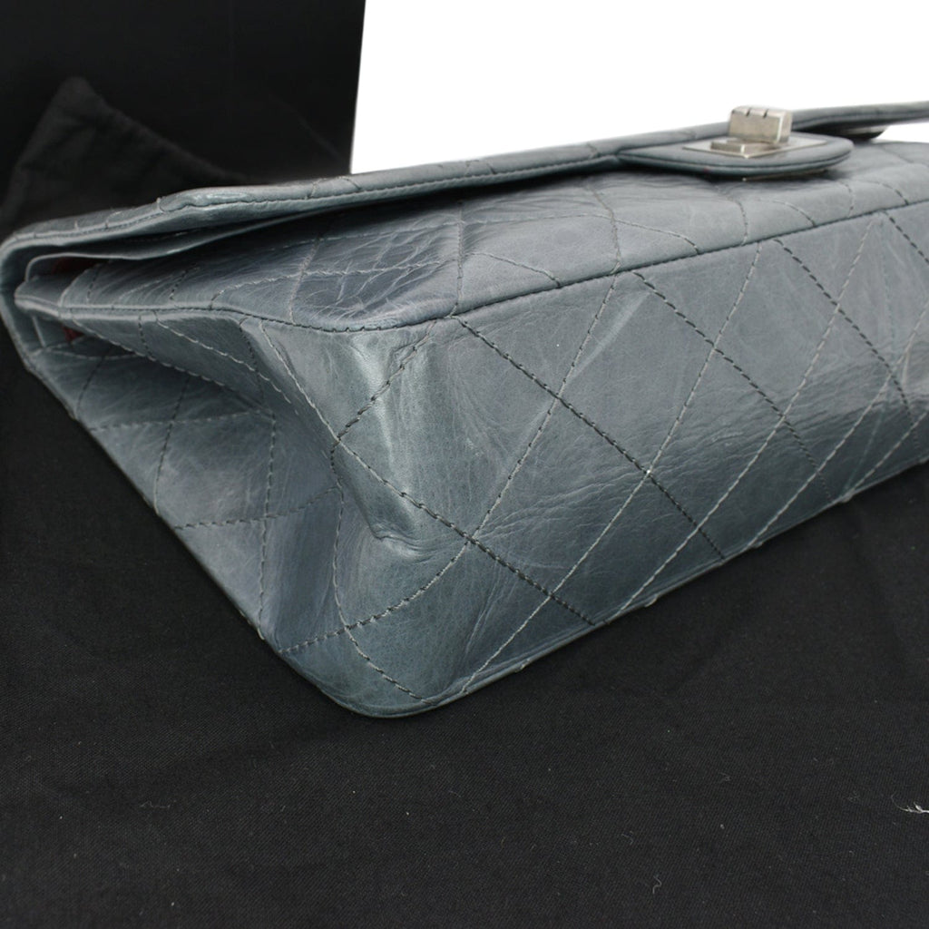 Chanel 50th Anniversary 2.55 Reissue 228 Quilted Aged  Shoulder Bag Grey