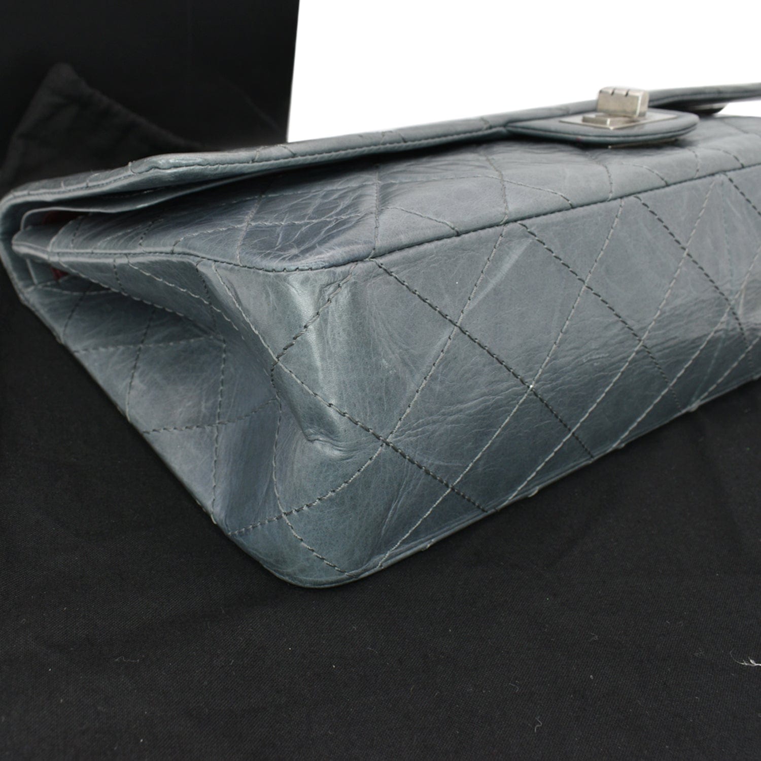 Chanel 50th Anniversary 2.55 Reissue 228 Quilted Aged  Shoulder Bag Grey