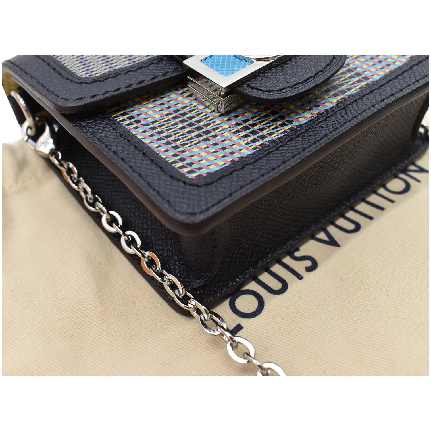 LOUIS VUITTON Dauphine BB Monogram LV Pop Crossbody Bag Blue