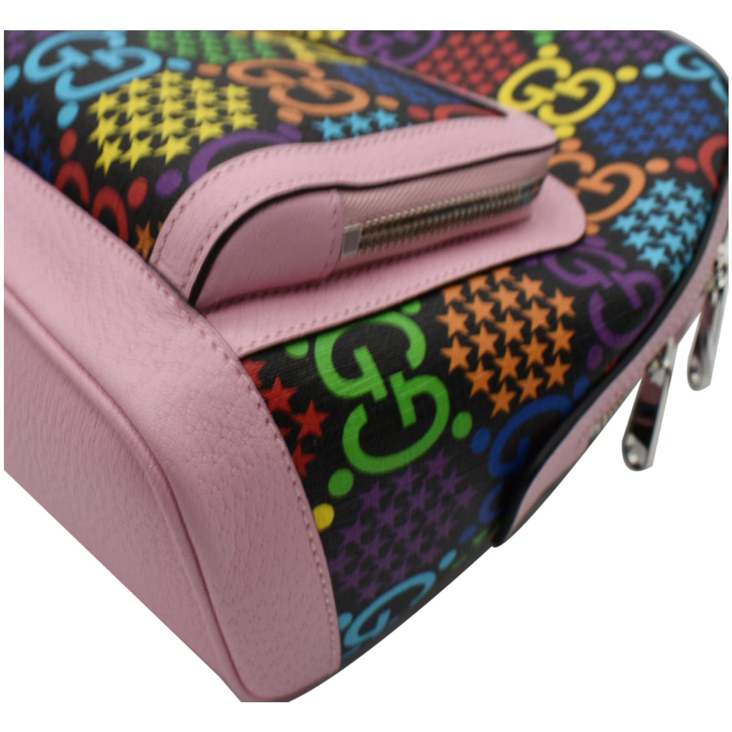 GUCCI Psychedelic Gucci Supreme Monogram Canvas Backpack Bag Multicolor 601296