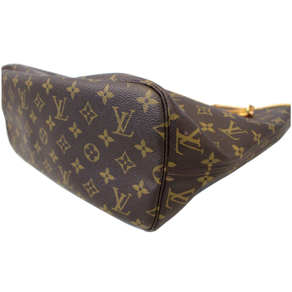 LOUIS VUITTON Neverfull MM Monogram Canvas Tote Bag Fuchsia