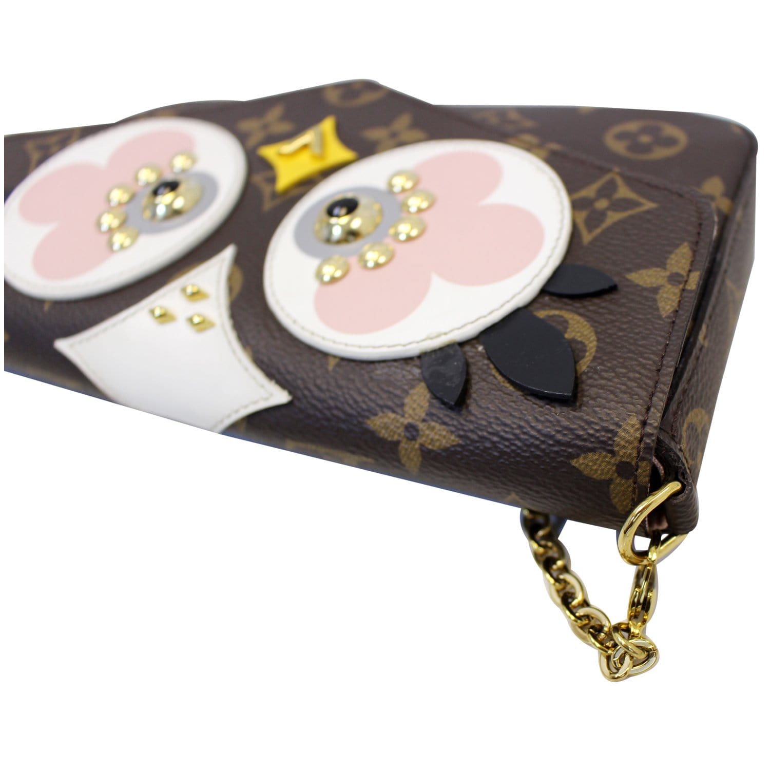 LOUIS VUITTON Pochette Felicie Owl Monogram Chain Crossbody Bag - 20% OFF