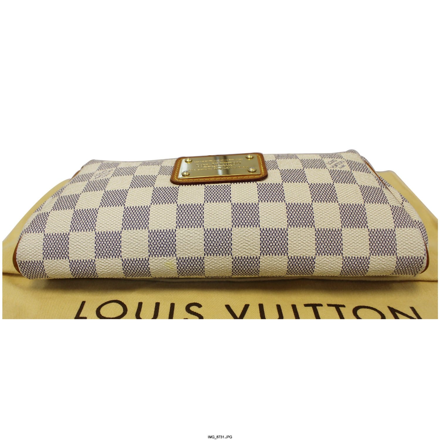 LOUIS VUITTON Eva Clutch Damier Azur Crossbody Bag