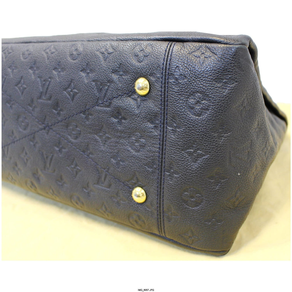 LOUIS VUITTON Artsy MM Blue Empreinte Infini Monogram Shoulder Bag
