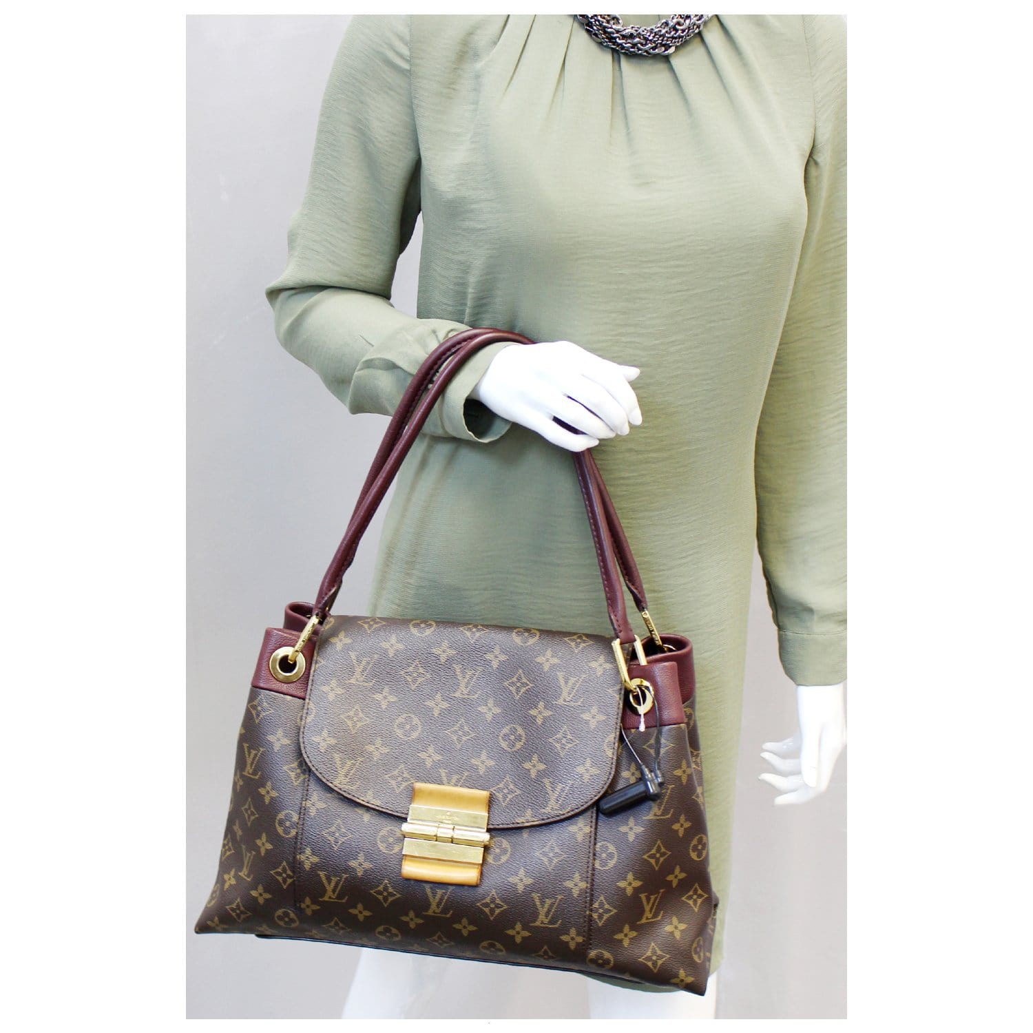 LOUIS VUITTON Olympe Monogram Canvas Satchel Shoulder Bag