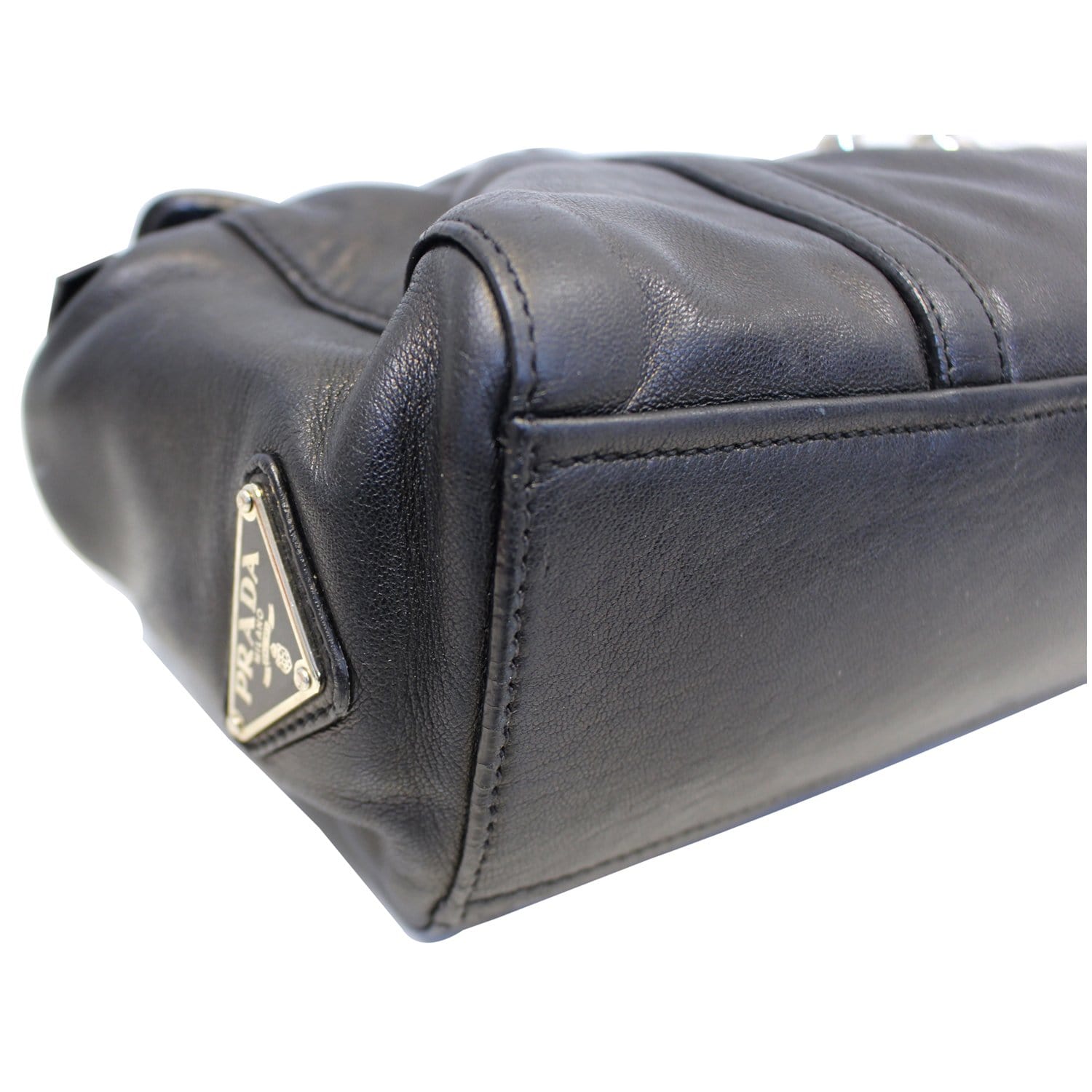 Prada Black  Leather Shoulder Bag